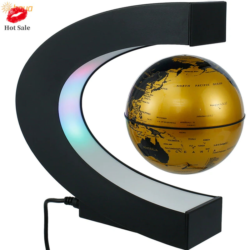 Levitating Lamp Magnetic Levitation Globe LED World Scenery Bedside Lamp Novelty Ball Light Home Decoration Learning Model Tool